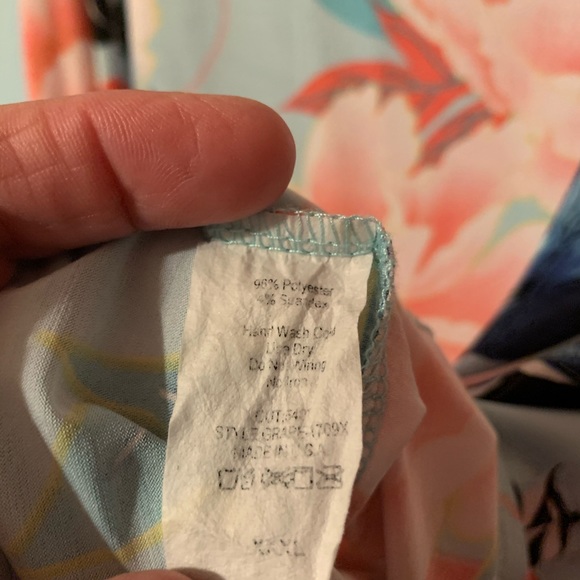 Peachy, Coral floral tunic/dress, 3X - Picture 6 of 6